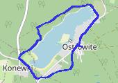 jezioro w Ostrowitym - mapa trasy gps - marsz