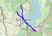 Police-->Szczecin Prawobrzeże-->Głębokie - mapa trasy gps - rower górski