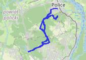 Police-->Głębokie-->Police - mapa trasy gps - rower górski