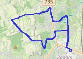trasa radom-klwaty-dąbrówka nagórna plus las kapturski - mapa trasy gps - rower górski