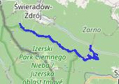 Rozdroże Izerskie --> Schronisko na Stogu Izerskim - mapa trasy gps - spacer