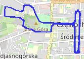 Ósmy Bieg Częstochowski - mapa trasy gps - bieganie